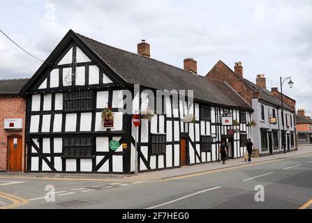 Historic Welsh Row at Nantwich in Cheshire Stock Photo