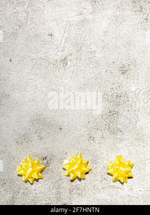 vertical banner with bows for the gift Stock Photo