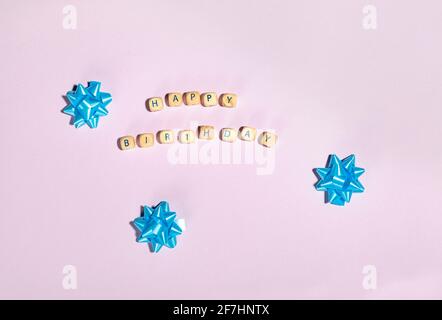 vertical banner with bows for the gift Stock Photo