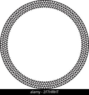 Round African border frame design. Stock Vector