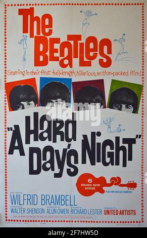 A hard day's night poster hi-res stock photography and