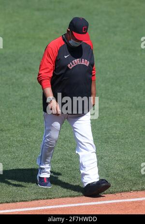 Cleveland Indians Manager Terry Francona Walks In The Dugout During The ...