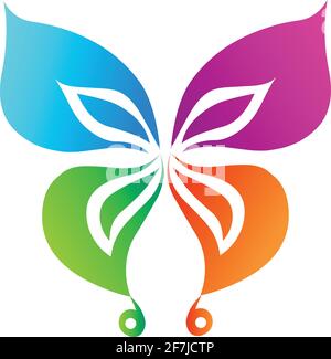 Butterfly Abstract butterfly illustration vector isolated on white background Stock Vector