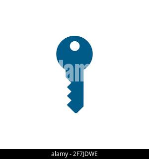 Key Blue Icon On White Background. Blue Flat Style Vector Illustration ...
