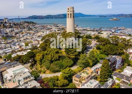 Coit Tower, San Francisco, California, USA Stock Photo