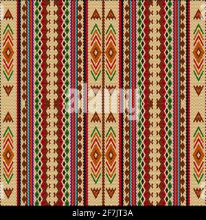 A traditional ornament of peoples and countries of Latin America in which rich colors attract attention and wealth. Women's woven carpets with ornamen Stock Vector