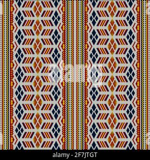 Ornament, mosaic, ethnic, folk pattern. It is made in bright, juicy, perfectly matching colors. Stock Vector