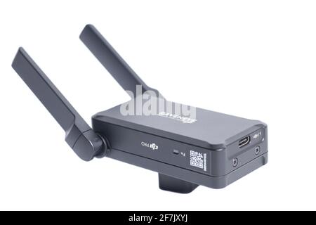 Moscow, Russia April 08,2021 DJI Ronin RavenEye Wireless