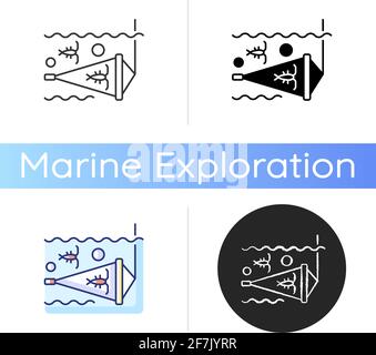 Zooplankton net icon Stock Vector