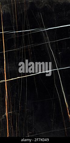 black color polished finish Statuario tiles design natural marble Stock Photo