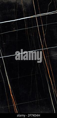 black color polished finish Statuario tiles design natural marble Stock Photo