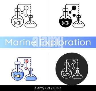 Marine chemistry icon Stock Vector