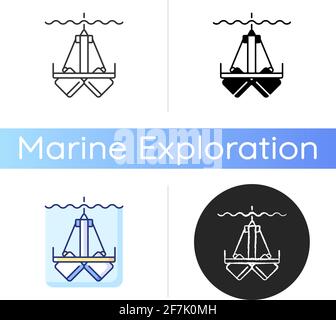 Sediment sampling icon Stock Vector