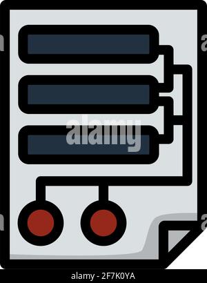 Code Map Icon. Editable Bold Outline With Color Fill Design. Vector Illustration. Stock Vector