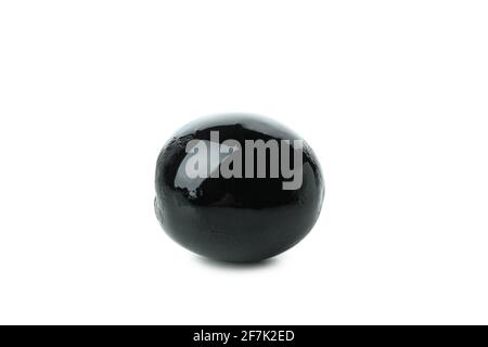 Tasty black olive isolated on white background Stock Photo