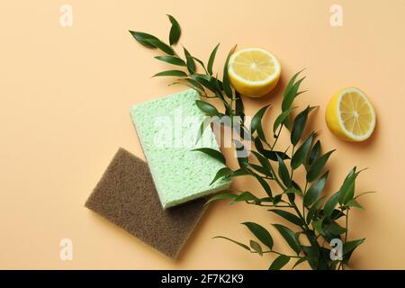 Lemons, washing soda, bottle of vinegar and glass Stock Photo by  ©Syda_Productions 375407254