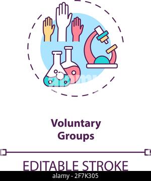 Voluntary groups concept icon Stock Vector