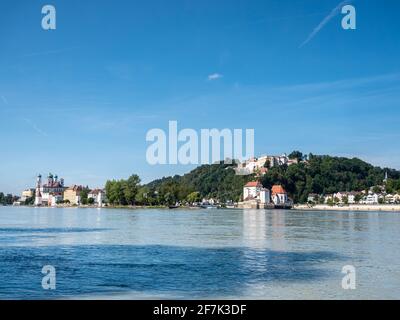 View of the city of Passau in Bavaria Stock Photo