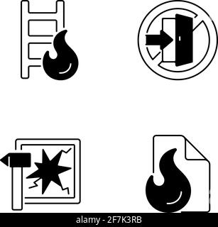 Fire safety regulations linear icons set Stock Vector Image & Art - Alamy