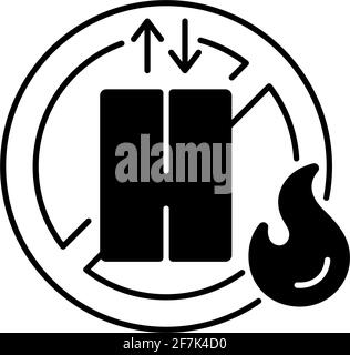Do not use elevator linear icon Stock Vector
