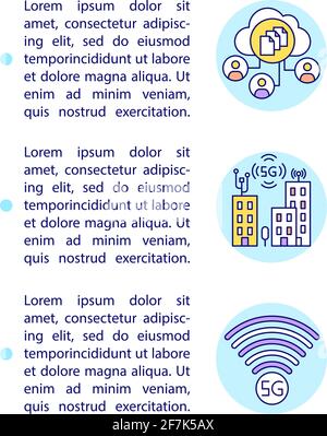 Commercial buildings connectivity concept line icons with text Stock Vector