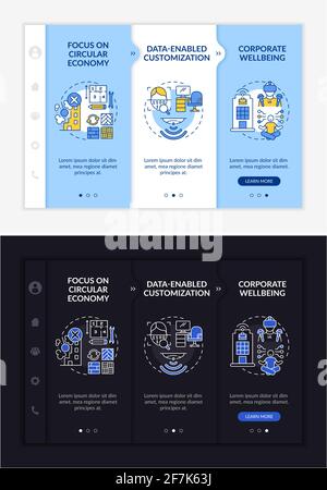 Future worksite design onboarding vector template Stock Vector