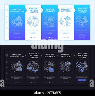 Future smart workplace onboarding vector template Stock Vector