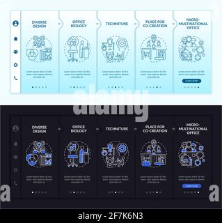 Workplace trends onboarding vector template Stock Vector
