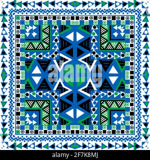 Geometrical background with ethnic motifs Stock Vector