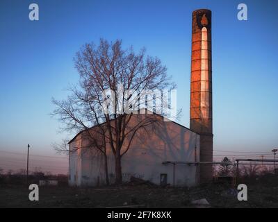 Grounds of the old Will and Baumer Candle Company, formed in 1896. Stock Photo