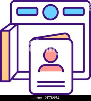 Passport retention RGB color icon Stock Vector
