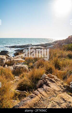 The rock coastline view at Nan'ao island in Guangdong province, China. Stock Photo