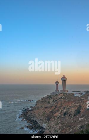 The lighthouse at the coast of Nan'ao island, in Guangdong province, China. Stock Photo