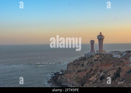 The lighthouse at the coast of Nan'ao island, in Guangdong province, China. Stock Photo