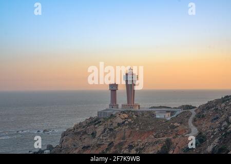 The lighthouse at the coast of Nan'ao island, in Guangdong province, China. Stock Photo