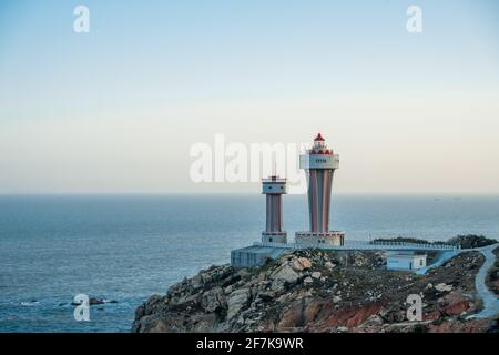 The lighthouse at the coast of Nan'ao island, in Guangdong province, China. Stock Photo