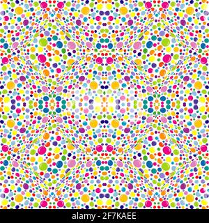 Abstract pattern with colored dots on white background Stock Vector
