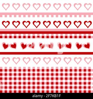 Seamless pattern with doodle hearts Stock Vector