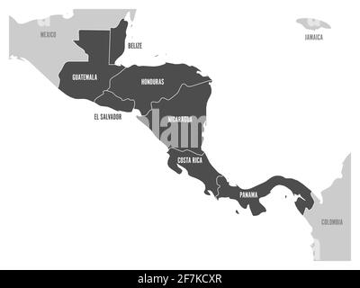 Map of America with highlighted Guatemala map, gray map of Guatemala ...