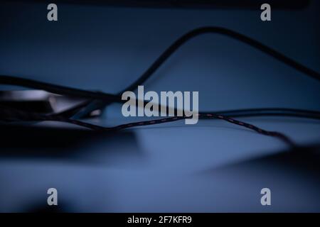 Graphical user interface of wires and keyboard Stock Photo