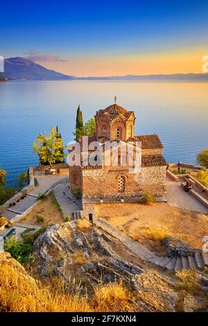 Church of St. John at Kaneo, Ohrid, Macedonia, UNESCO Stock Photo