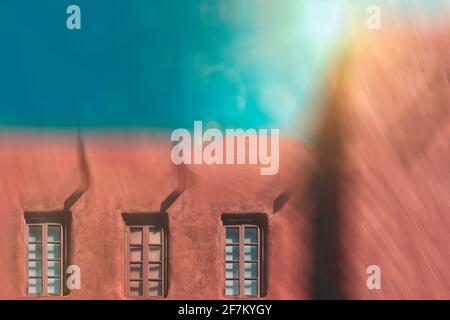 Part of an Adobe building, selective focus Stock Photo