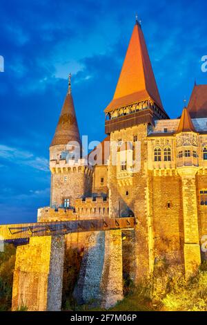 Corvin Castle, Hunedoara, Transylvania, Romania Stock Photo