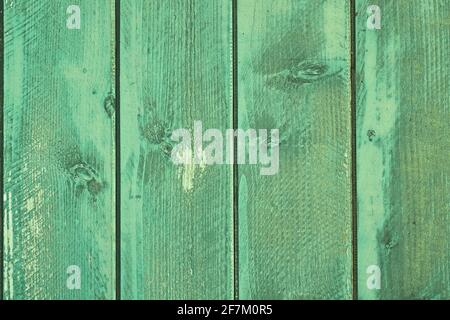 Wooden background with green colored planks Stock Photo