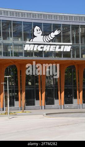 Michelin building headquarters  ( new facade),  Carmes square, Clermont-Ferrand, ,France Stock Photo