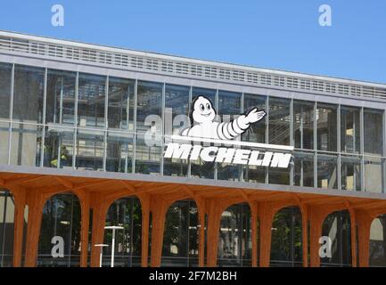 Michelin building headquarters  ( new facade),  Carmes square, Clermont-Ferrand, ,France Stock Photo