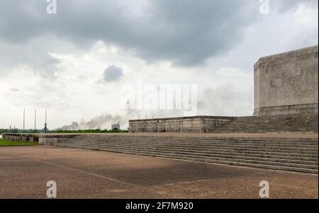 Battleship Texas at the San Jacinto Monument,Houston,Texas,USA Stock