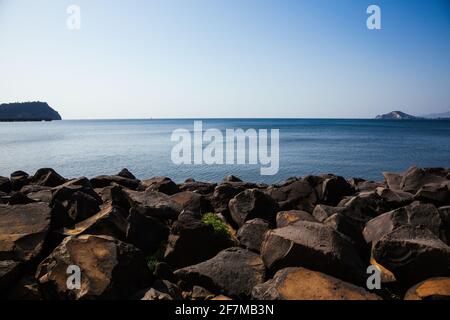Napoli (Italy) - The waterfront of via Napoli between Bagnoli and Pozzuoli Stock Photo