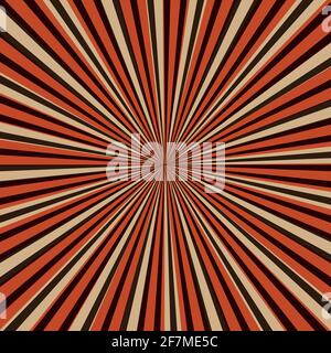 Abstract image, rays of the sun on a red background - Vector illustration Stock Vector