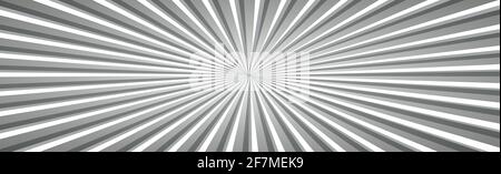 Abstract black and white sun rays - Vector illustration Stock Vector
